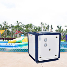 Water source heat pump in large and small places in water park center